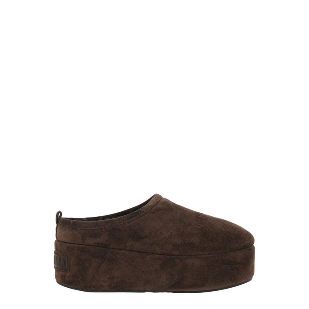 Balenciaga Women Alaska Platform Slide Suede Fake Shearling